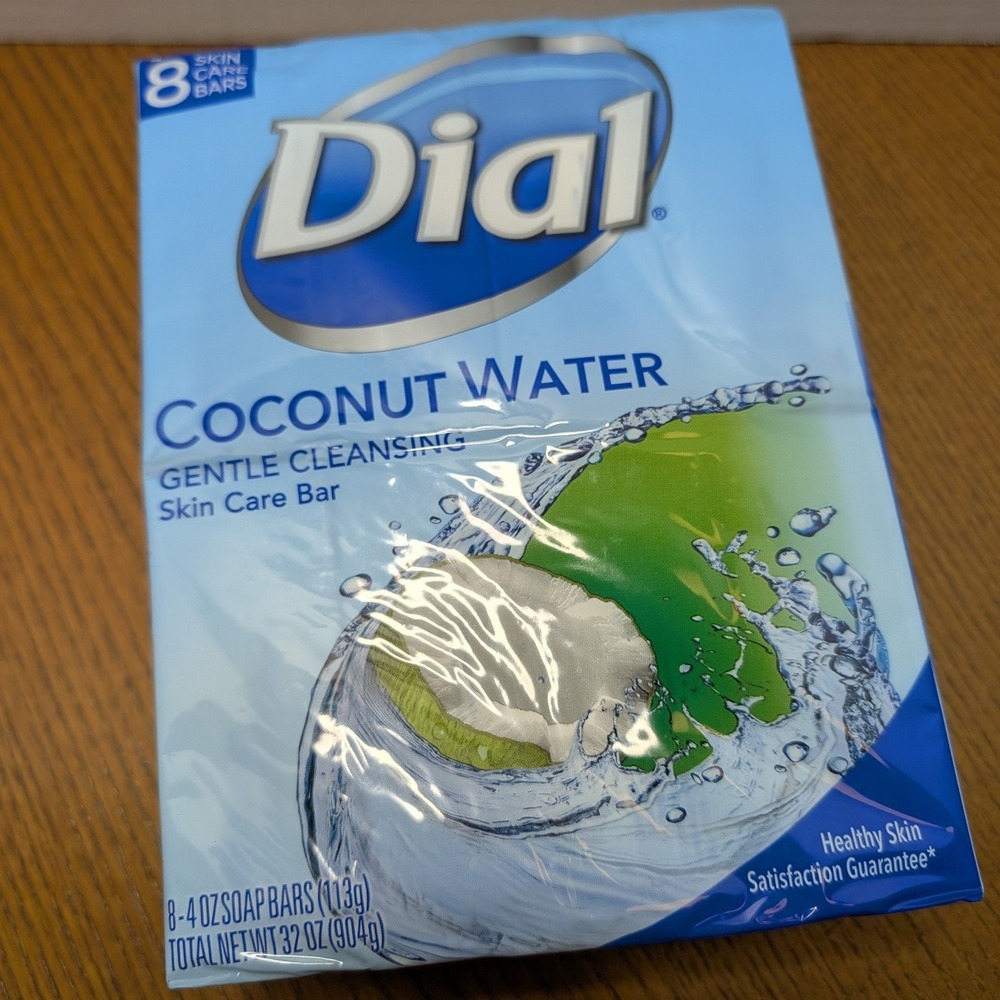 NEW Dial Coconut Water Skin Care Bar Soap 8 Pack 32oz Discontinued Skin Care